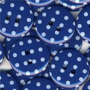Spotty Button - Navy